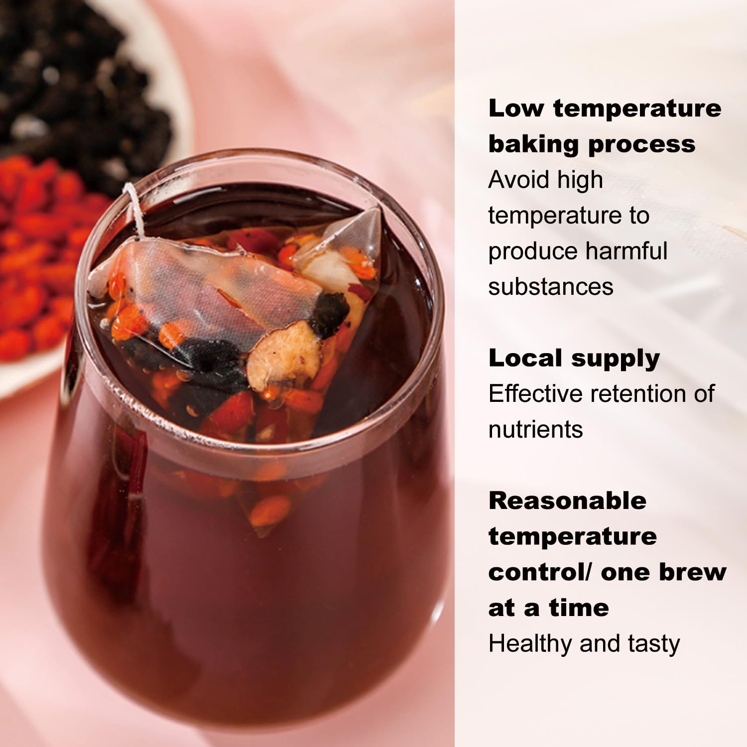 Chá de ginseng cinco tesouros, - Herbal Wellness Tea avaliação e preço